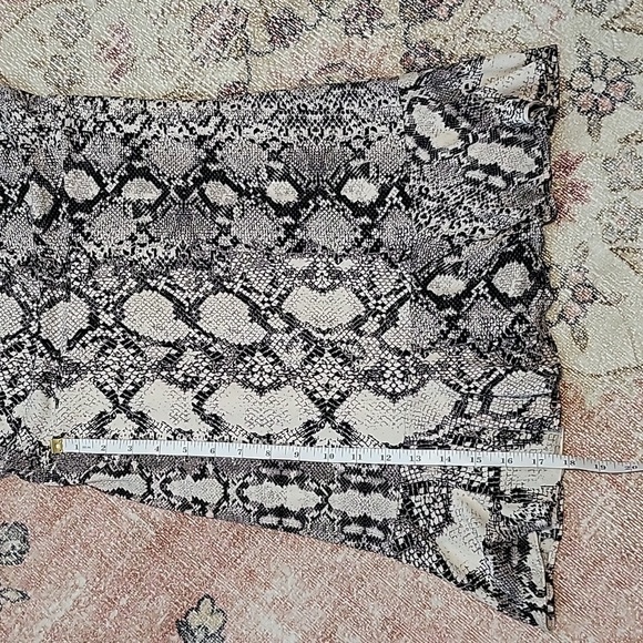 Express Tan & Black Snakeskin Print Lined Smocked Back Mini Sundress Size S - Picture 12 of 13